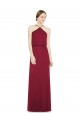 Online Sleek Halter Neck A-Line Chiffon Bridesmaid Dress UK
