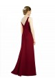 Online Twist-Knot V-Neckline Long Chiffon Bridesmaid Dress UK