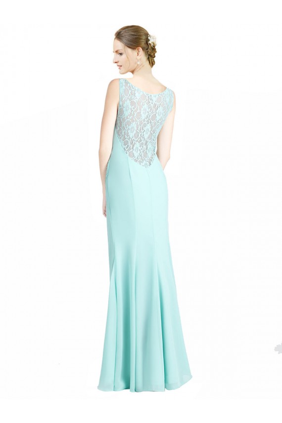 Online Ruched Bodice Sweetheart Chiffon Bridesmaid Dress with Lace Back UK