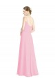 Online Spaghetti Straps A-Line Chiffon Bridesmaid Dress Low Back UK