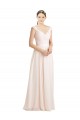 Online Sweetheart A-Line Chiffon Bridesmaid Dress with Ruched Lace Bodice UK