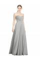 Online Sweetheart Strapless Draped Long Chiffon Bridesmaid Dress UK