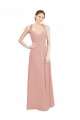 Online Ruched Sweetheart Halter Neckline Chiffon Bridesmaid Dress with Tie Open Back UK