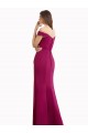 Online Off the Shoulder Chiffon Bridesmaid Dress with Lace Appliques and Front Slit UK