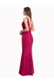 Online V-Neck Mermaid Chiffon Bridesmaid Dress / Prom Dress with V-Back and Belt UK
