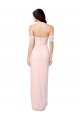 Online High Low Off the Shoulder Strapless Ruched Chiffon Bridesmaid Dress UK