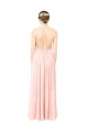 Online Halter Neck Chiffon Bridesmaid Dress with Double Ruffle Front UK