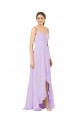 Online High-Low Chiffon Bridesmaid Dress with Ruffle Detail UK
