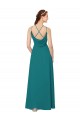 Online Simple Chiffon Bridesmaid Dress with High Halter Neckline UK