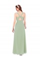 Online Feminine Chiffon Bridesmaid Dress with Ruching and V-Neckline UK