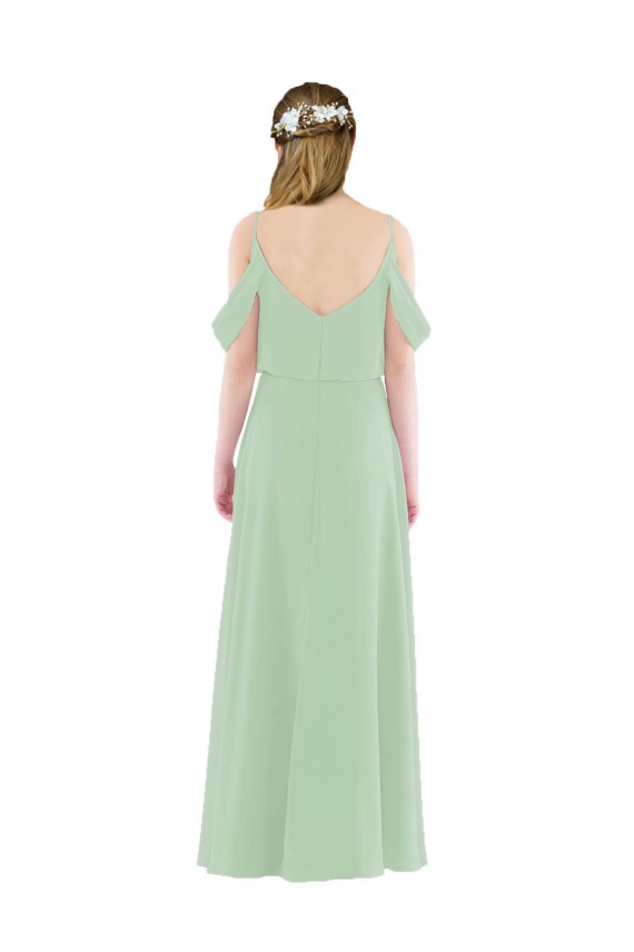 Online Off-the-Shoulder Long Chiffon Beachy Bridesmaid Dress UK