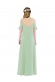 Online Off-the-Shoulder Long Chiffon Beachy Bridesmaid Dress UK