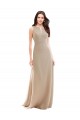 Online Elegant Bridesmaid with High Neckline and Illusion V-Neck UK