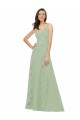 Online Chiffon Bridesmaid Dress with Ruffles and Draping UK