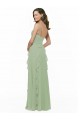 Online Chiffon Bridesmaid Dress with Ruffles and Draping UK