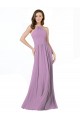 Online High Halter Chiffon Bridesmaid Dress with Ruffle Details Back UK