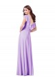 Online Flutter Sleeves V-Neck Chiffon Bridesmaid Dress UK