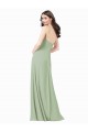 Online Floor Length Long Chiffon Bridesmaid Dress with Side Slit UK