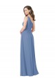 Online Pleated One Shoulder Chiffon Bridesmaid Dress UK