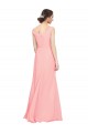 Online Luxe Chiffon Bridesmaid Dress with Shoulder Tip Gathered Bodice UK