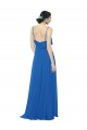 Online Spaghetti Strap Chiffon Bridesmaids Dress with Asymmetrical Ruffle and Front Slit UK