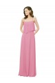 Online Spaghetti Strap Chiffon Bridesmaids Dress with Ruffle Overlay UK