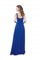 Online Square Neck A-Line Long Floor Length Chiffon Bridesmaid Dress UK