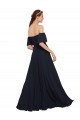Online Off the Shoulder Floaty Sleeves Chiffon Bridesmaid Dress / Prom Dress with High Slit UK