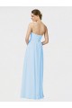 Online Full Length Chiffon Bridesmaid Dress with Deep Sweetheat and Shirred Bodice UK