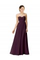 Online Strapless Chiffon Bridesmaid Dress with Criss Cross Shirred Bodice UK
