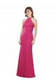 Online Slim A-Line Long Chiffon Bridesmaid Dress with Strappy Back UK