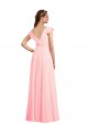 Online Chiffon A-Line Dress with Full Circle Skirt and Gathered Waistband UK
