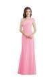 Online Single Shoulder Chiffon Bridesmaid Dress with Draped Bodice UK