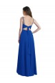 Online Draped High Low Chiffon Bridesmaid Dress with Cross Over Bodice UK