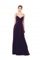Online Floor Length A-Line Chiffon Bridesmaid Dress with Criss Cross Back UK