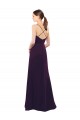Online Floor Length A-Line Chiffon Bridesmaid Dress with Criss Cross Back UK