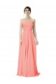 Online Strapless Chiffon Bridesmaid Dress with Ruched Sweetheart Neckline UK