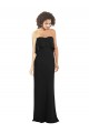 Online Strapless Chiffon Bridesmaid Dress with cascading Flounce Crop Top Bodice UK