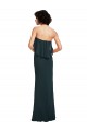 Online Strapless Chiffon Bridesmaid Dress with cascading Flounce Crop Top Bodice UK