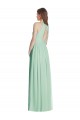 Online Cutout Open Back Shirred Halter Maxi Bridesmaid Dress UK