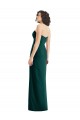 Online Twist Front Draped Chiffon Bridesmaid Dress with Slit UK