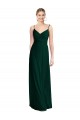 Online Wide V-Neck Long Spaghetti Strap Chiffon Bridesmaid Dress UK