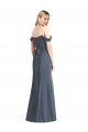 Online Off the Shoulder Criss Cross Bodice Trumpet Chiffon Bridesmaid Dress UK