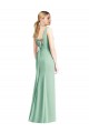 Online Sleeveless Tie Back Chiffon Trumpet Chiffon Bridesmaid Dress UK
