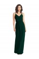 Online V-Neck Blouson Bodice Chiffon Maxi Bridesmaid Dress UK
