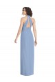 Online V-Neck Halter Back Straps Chiffon Formal Bridesmaid Dress UK