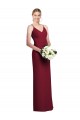 Online Full Length Draped Blouson Back Chiffon Maxi Bridesmaid Dress UK