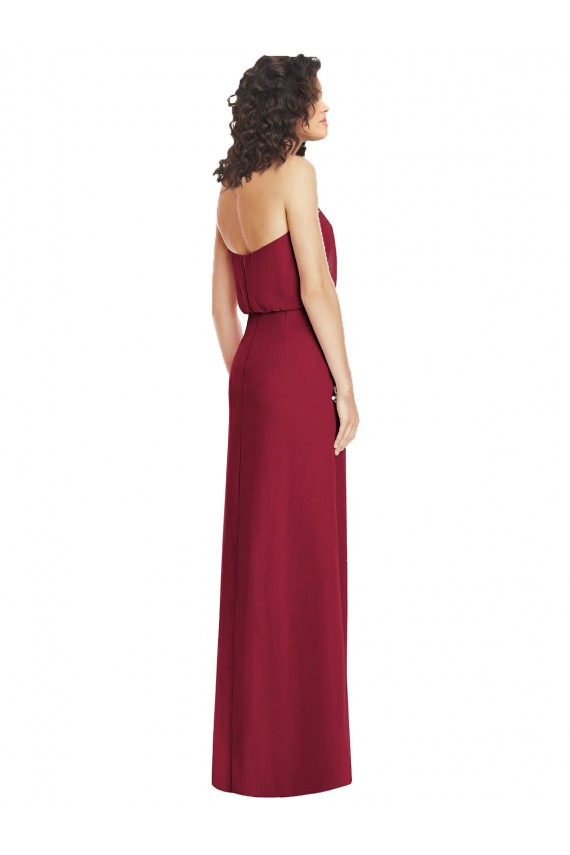 Online Full Length Lux Chiffon Blouson Bodice Bridesmaid Dress UK