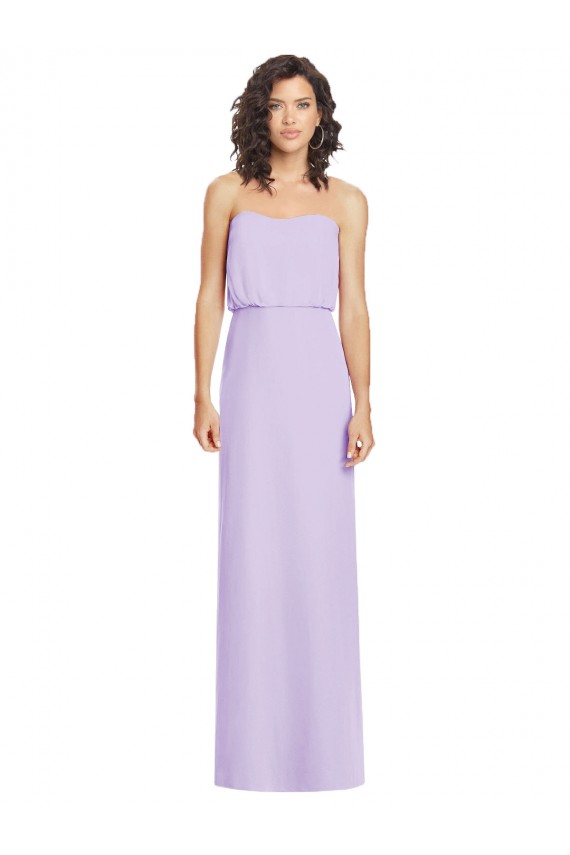 Online Full Length Lux Chiffon Blouson Bodice Bridesmaid Dress UK