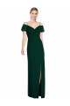 Online Ruffled Cold-Shoulder Maxi Chiffon Bridesmaid Dress UK